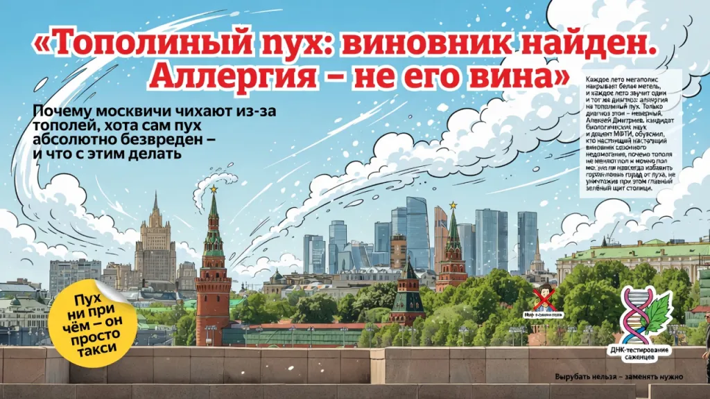 Тополиный пух: виновник найден. Аллергия - не его вина